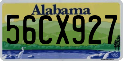 AL license plate 56CX927