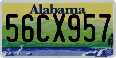 AL license plate 56CX957