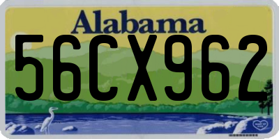 AL license plate 56CX962