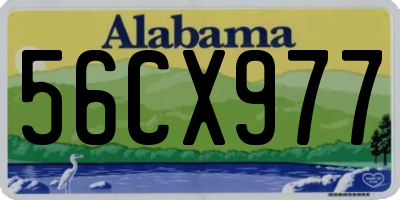 AL license plate 56CX977