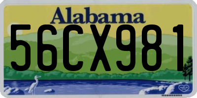 AL license plate 56CX981