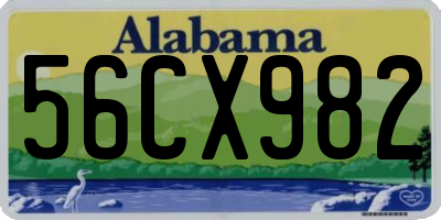 AL license plate 56CX982