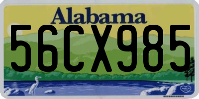 AL license plate 56CX985