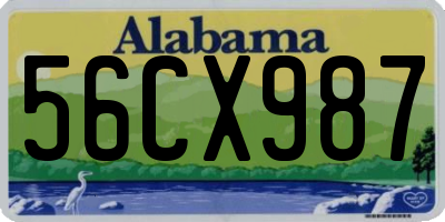 AL license plate 56CX987