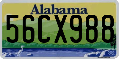 AL license plate 56CX988