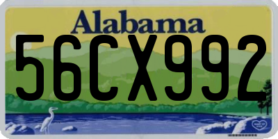 AL license plate 56CX992