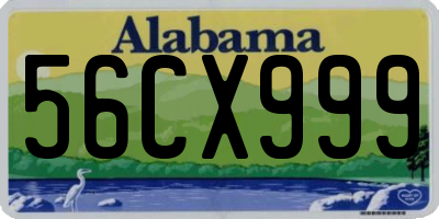 AL license plate 56CX999