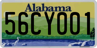 AL license plate 56CY001