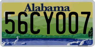 AL license plate 56CY007