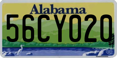 AL license plate 56CY020