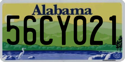 AL license plate 56CY021