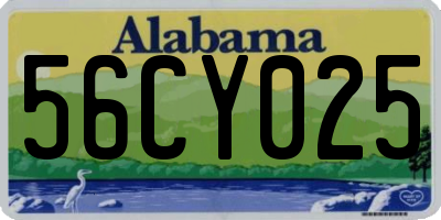 AL license plate 56CY025