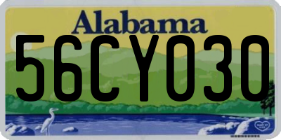 AL license plate 56CY030