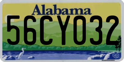 AL license plate 56CY032