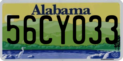 AL license plate 56CY033