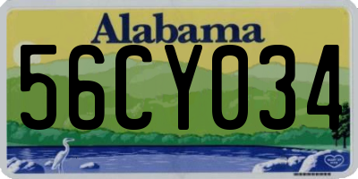 AL license plate 56CY034