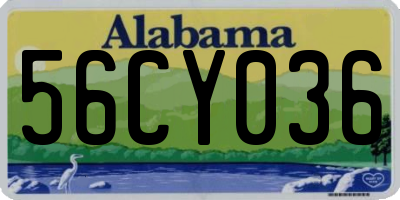 AL license plate 56CY036