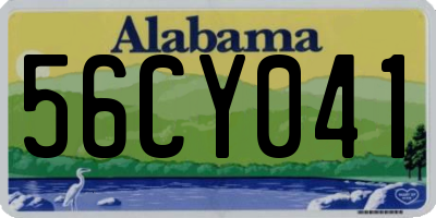 AL license plate 56CY041