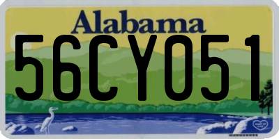 AL license plate 56CY051