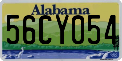 AL license plate 56CY054