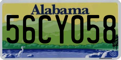 AL license plate 56CY058