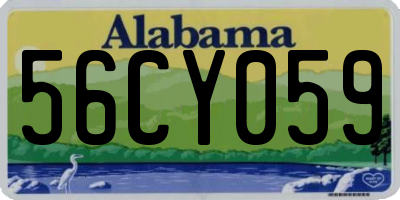 AL license plate 56CY059
