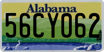 AL license plate 56CY062