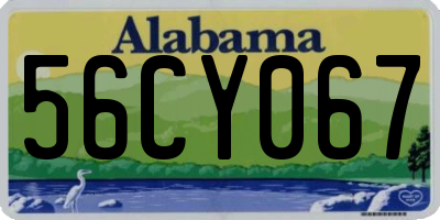 AL license plate 56CY067