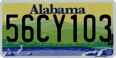 AL license plate 56CY103
