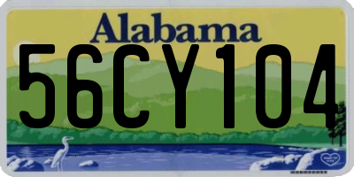 AL license plate 56CY104
