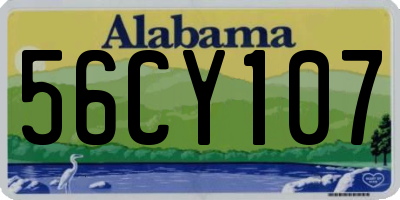 AL license plate 56CY107