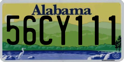 AL license plate 56CY111