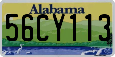AL license plate 56CY113