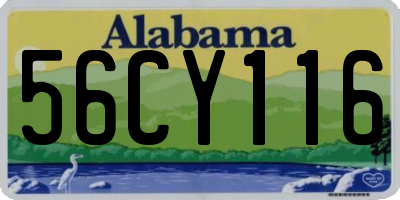 AL license plate 56CY116
