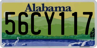 AL license plate 56CY117
