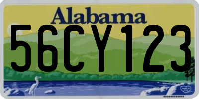 AL license plate 56CY123