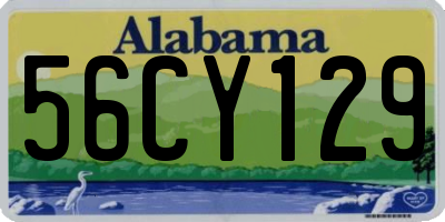 AL license plate 56CY129