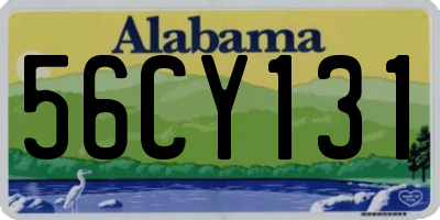 AL license plate 56CY131