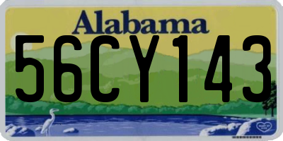 AL license plate 56CY143