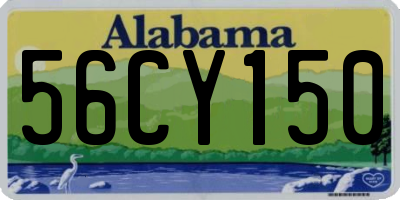 AL license plate 56CY150