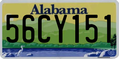 AL license plate 56CY151