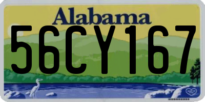 AL license plate 56CY167