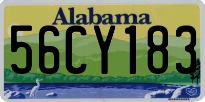 AL license plate 56CY183