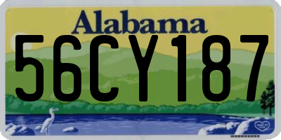 AL license plate 56CY187