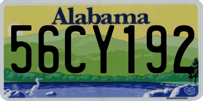 AL license plate 56CY192