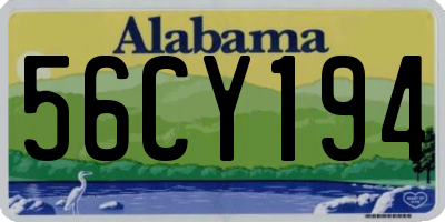 AL license plate 56CY194