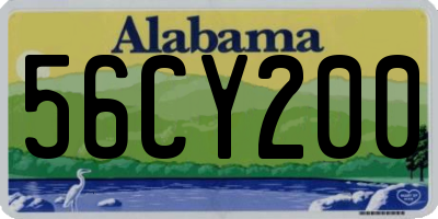 AL license plate 56CY200