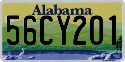 AL license plate 56CY201