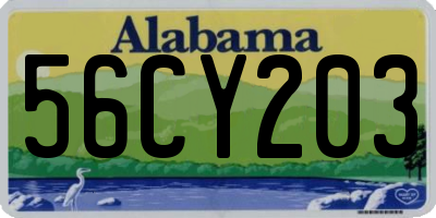 AL license plate 56CY203