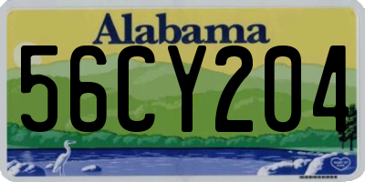 AL license plate 56CY204